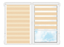 Рулонные кассетные шторы День Ночь Равелло-401 цена. Купить в «Мастерская Жалюзи»