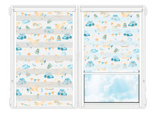 Рулонные кассетные шторы День Ночь Пати-027 цена. Купить в «Мастерская Жалюзи»