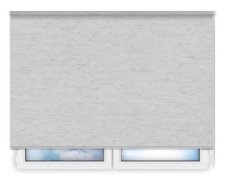 Стандартные рулонные шторы Респект-БО-лен-серый цена. Купить в «Мастерская Жалюзи»