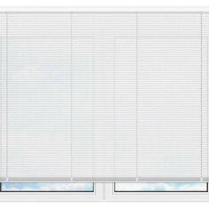 Алюминиевые горизонтальные жалюзи белые №100-перфорация