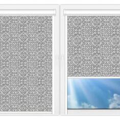 Кассетные рулонные шторы UNI Палау серебро