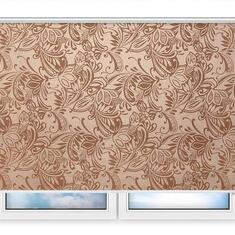 Стандартные рулонные шторы Версаль-шоколад